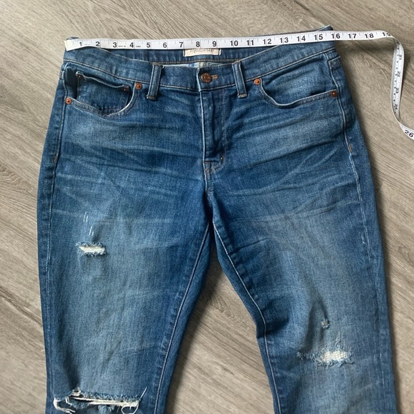 Madewell Slim Boy Jean Brinville Wash Rip & Repair 27 - Picture 4 of 15